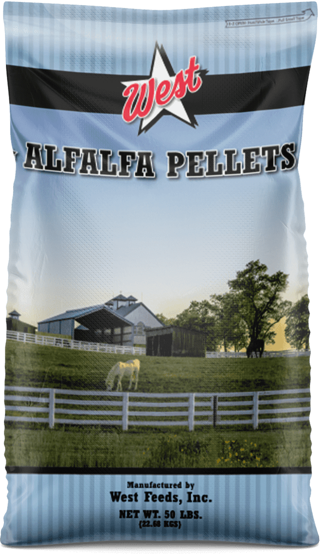 alfalfa pellets feed bag